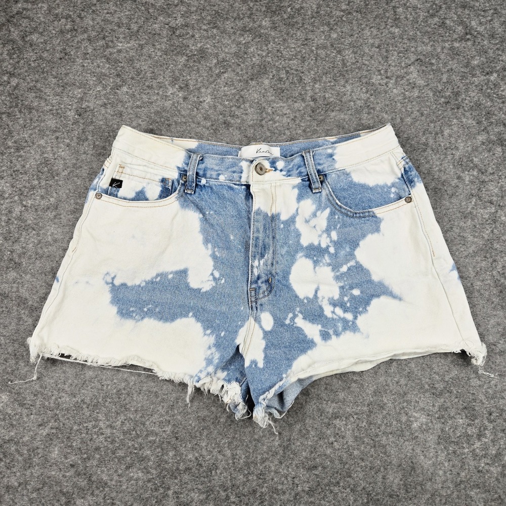 KanCan Estilo Shorts Size 13/30 Bleach Dyed‎ Raw Hi-Rise Jean Shorts festival